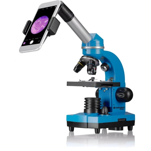 Мікроскоп Bresser Junior Biolux SEL 40x-1600x Blue з набором для дослідів та адаптером для смартфона (8855600WXH000) фото 6