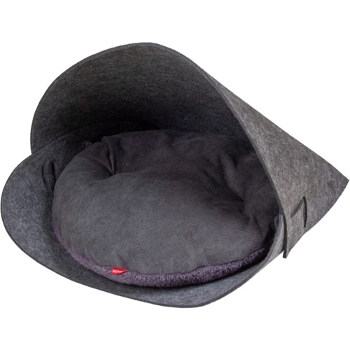 Лежак Red Point Shell с подушкой для котов серый 45x55x48 см ( АН.01.В.11.00.000) фото 10
