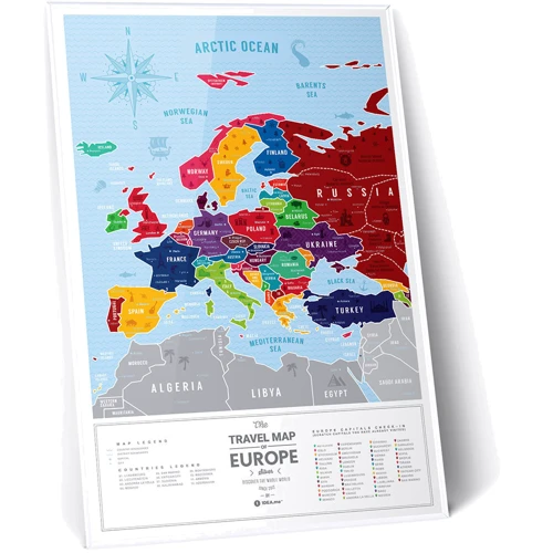 Скретч-карта Европи Travel Map Silver Europe (Eng) фото 8