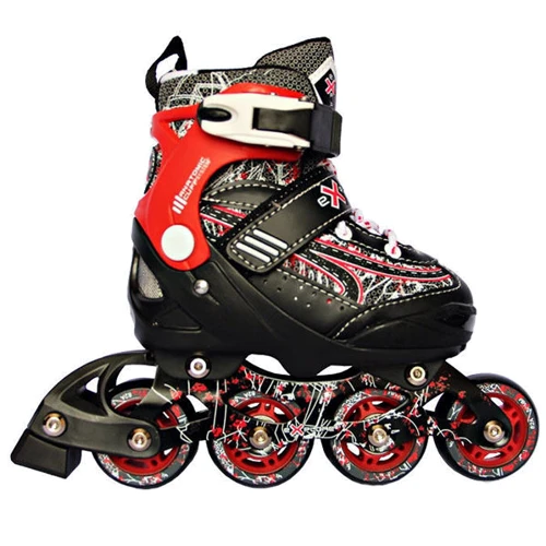 Ролики Explore Fusion 35-38 р. Красный: Особенности С подшипником