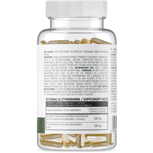 OstroVit Chaga Экстракт гриба чаги 60 капсул: Форма выпуска Капсулы