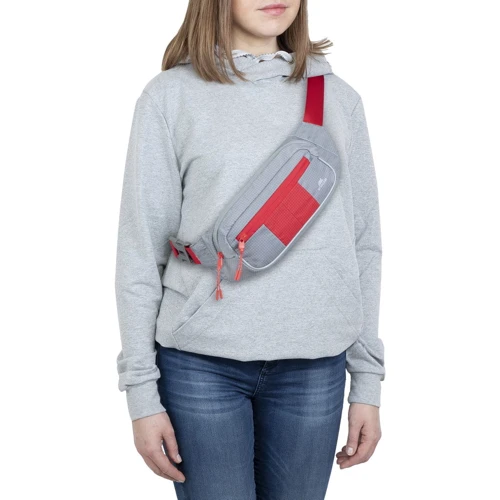 Сумка на пояс RivaCase серая (5215 (Grey/red)): Тип сумка на пояс