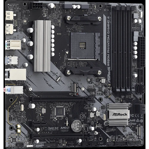 ASRock B550M PHANTOM GAMING 4: Роз'єми на платі SATA 3.0, M.2