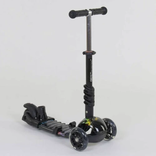 Самокат Best Scooter чорний (35110): Кількість коліс 3
