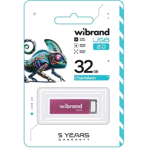 USB-флешка Wibrand 32Gb Chameleon USB 2.0 Pink (WI2.0/CH32U6P): Стандарт USB USB 2.0