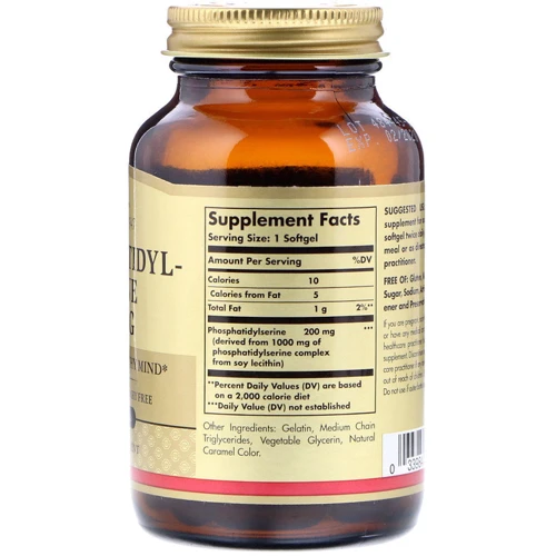 Solgar Phosphatidylserine 200 mg 60 caps Фосфатидилсерин: Форма выпуска Капсулы