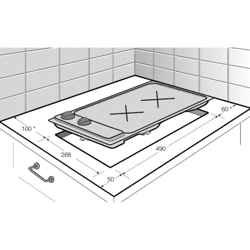 Варочная поверхность электрическая Beko HDCC 32200 X: Расположение панели спереди