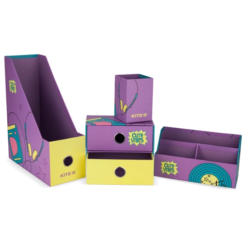 Організатор настільний Kite 4 предмета, картон, BeSound (k20-357-2): Виробник KITE