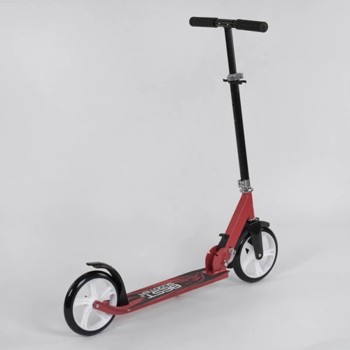 Самокат двоколісний Best Scooter з кольоровими PU колесами Black / Red (98414): Тип гальма ножний