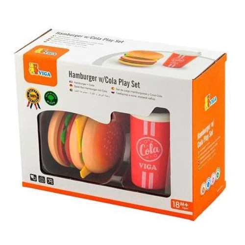 Набір продуктів Viga Toys Дерев'яні гамбургер та коли (51602): Виробник Viga Toys