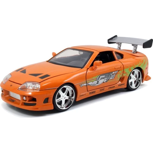 Машина металева Jada Форсаж Toyota Supra 1995 з фігурою Брайана Помаранчева 1:24 (253205001): Масштаб 1:24