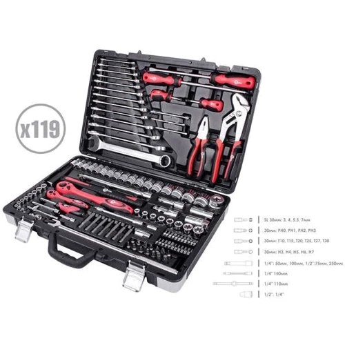 Профессиональный набор инструментов Intertool ET-7119 фото 4