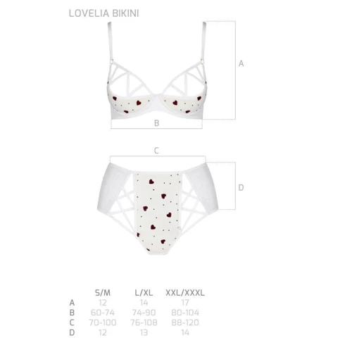 Эротический комплект Passion LOVELIA BIKINI white XXL/XXXL