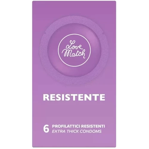 Крепкие презервативы Love Match Resistente (Strong), 6 шт