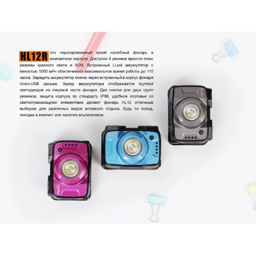 Фонарь Fenix HL12R серый (HL12Rg) фото 14