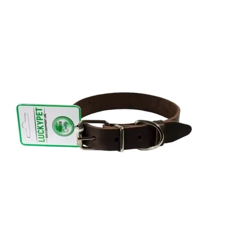 Ошейник кожаный Lucky Pet 2.5x36-46 см коричневый (4820224217086)