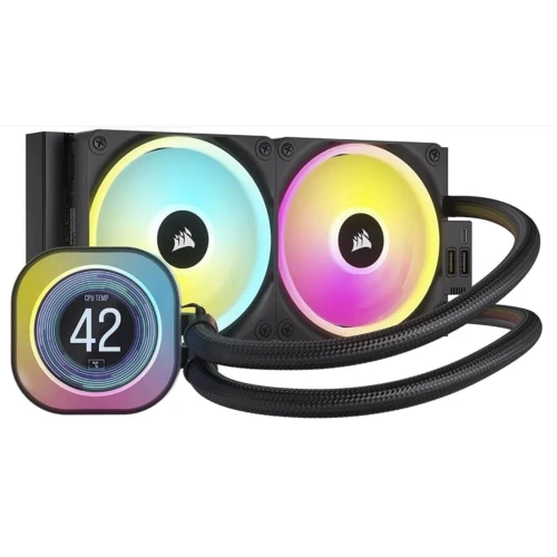 Кулер Corsair iCUE Link H100i LCD RGB Liquid CPU Cooler Black (CW-9061007-WW)