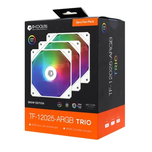 Кулер ID-Cooling TF-12025-ARGB-TRIO-SNOW: Тип подшипника гидродинамический