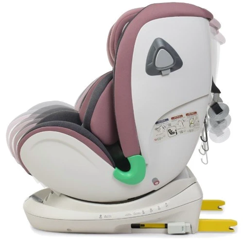 Автокресло El Camino (0-36кг) ME 1081 I-TRUST 360 ISOFIX (pale pink): Крепление Isofix есть
