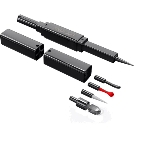 Эксклюзивный тиклер LOCKINK 5-head Flirting Tickler - Grey с пятью насадками