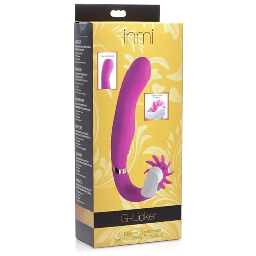 G-Licker 12X Silicone Vibe with Clitoral Stimulation - стимулятор, 15x3.8 см