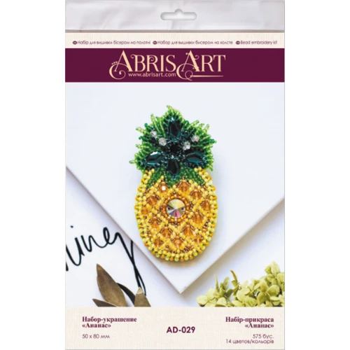Abrisart AD-029 Набор для вышивки бисером украшения Ананас: Производитель Abrisart