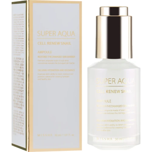 Missha Super Aqua Cell Renew Snail Ampoule Сыворотка для лица восстанавливающая с муцином улитки 30 ml: Пол Для женщин