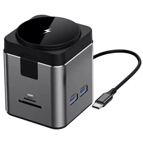 Зарядное устройство WIWU Wireless Charger Wi-W025 Cube 9in1 Gray: Сила тока 2.4А и более