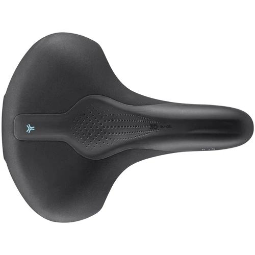 Седло Selle Royal SCIENTIA R3 Relaxed, 3D skingel, обивка Black gummy/Black mokka, 289х224мм, 520г, рейлы сталь + Curva suspension, unisex, чёрное: Материал рейки Сталь