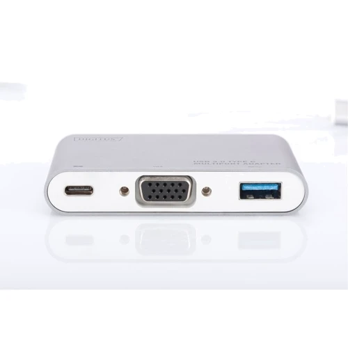 Адаптер Digitus Adapter USB-C to VGA+USB 3.0+USB-C (DA-70839): Интерфейс подключения USB-C