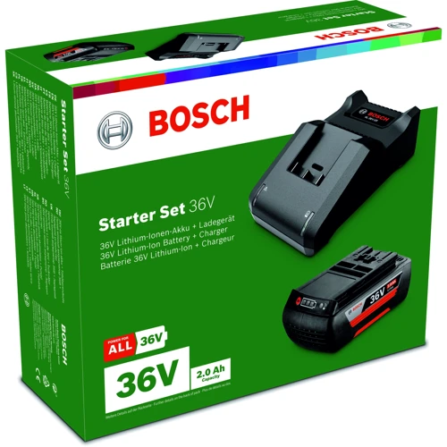 Набір акумуляторів Bosch GBA 36 В 2.0 А⋅год + зарядний пристрій AL 36V-20 (F016800609): Тип Комплект (зарядное устройство + аккумулятор)