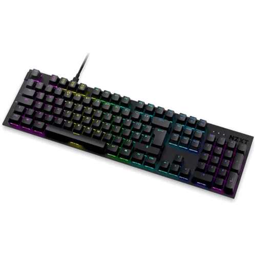 Клавиатура NZXT Full Size Gateron Red Switches UK EN Layout Black (KB-1FSUK-BR): Количество клавиш 104