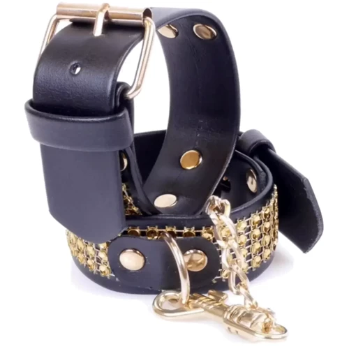 Наручники із кристалами Fetish Boss Series - Handcuffs with cristals Gold (BS3300095)