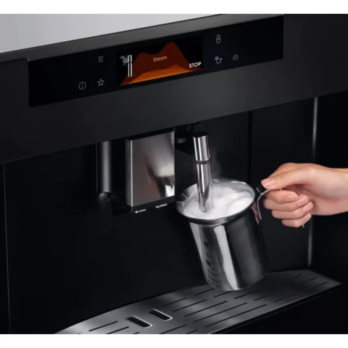 Встраиваемая кофеварка ELECTROLUX KBC85T: Функции Приготовление эспрессо, Приготовление американо, Подогрев чашек, Подача горячей воды, Контроль крепости кофе, Выбор объема порции, Капля-стоп, Автоотключение