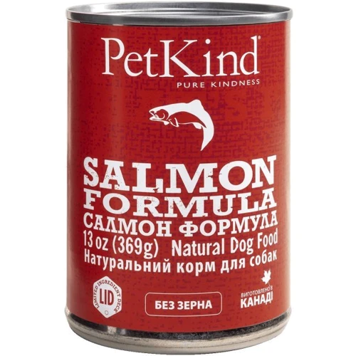 Вологий корм для собак Petkind Salmon Formula з диким лососем та оселедцем 369 г (Pk00530)