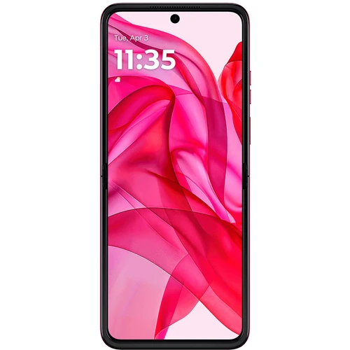 Смартфон Motorola Razr 50 Ultra 12/512GB Hot Pink (UA UCRF): Дисплей 6.9" pOLED (2640 x 1080) 413 ppi / Наружный дисплей: 4" pOLED (1272 x 1080) 417 ppi