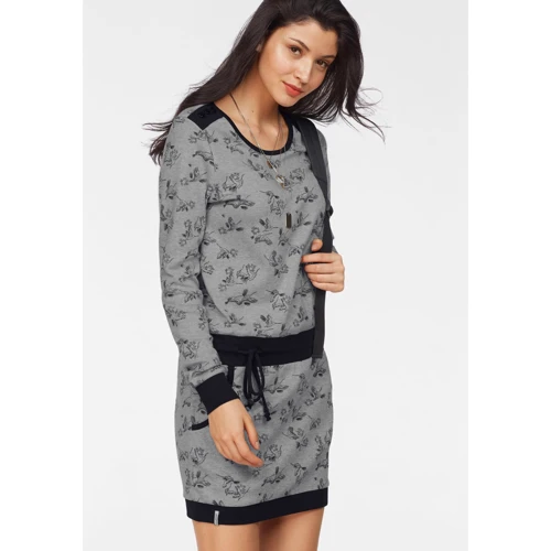 Платье KangaROOS 82004930 42 серое повседневное до середины бедра