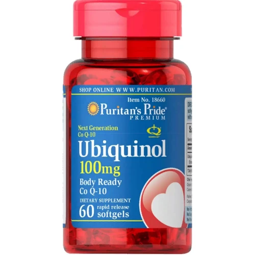 

Puritan's Pride Ubiquinol 100 mg Убихинол 60 гелевых капсул