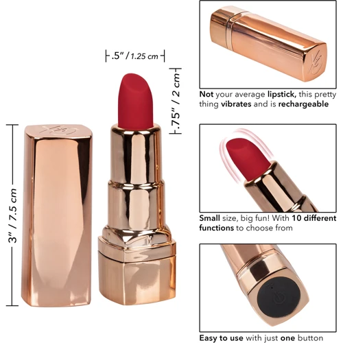 Вибратор в форме помады CalExotics Hide Play Lipstick Recharge, красный