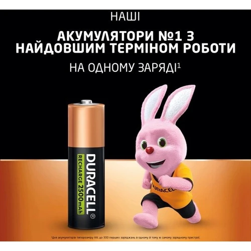 Аккумуляторы Duracell AA HR6 2500mAh * 4 (5000394057203 / 5007308) фото 5