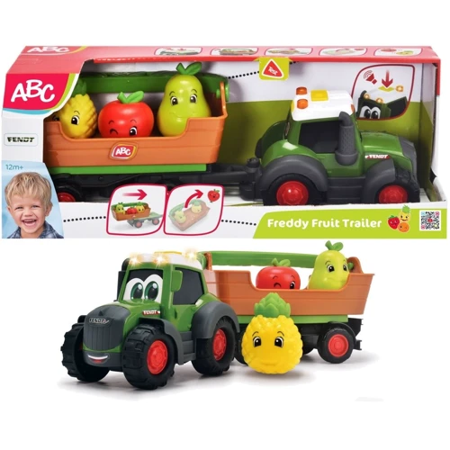 Фермерский трактор Dickie Toys ABC Фредди с фруктами 30 см (4115006): Материал пластмасса