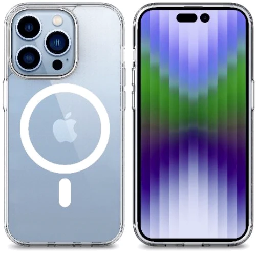 Чехол для iPhone FJ Gears Clear Case with MagSafe (CSB140102M) for iPhone 14 Pro Max: Материалы поликарбонат и полиуретан