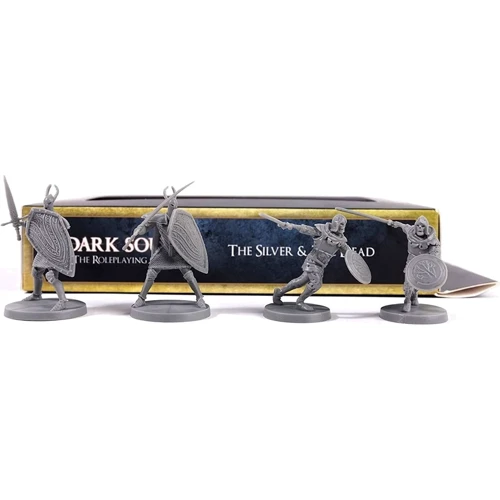 Миниатюры Steamforged Games Ltd Dark Souls RPG Mini Wave 1 SKU1 - The Silver & The Dead Серебрянные рыцари и немертвые солдаты