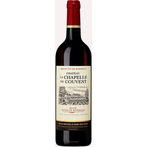 Вино Chateau La Chapelle du Couvent Blaye-Cotes de Bordeaux красное сухое 14 % 0.75 л (VTS1438250)