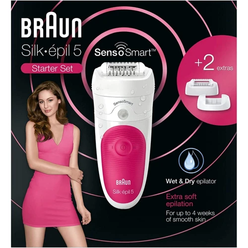 Епілятор Braun Silk-epil 5 SensoSmart SES 5/500: Волога епіляція Есть