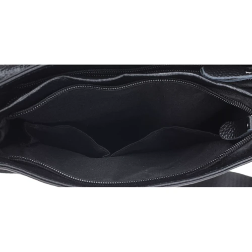 Мужская сумка планшет Borsa Leather черная (1t8870-black): Застежка Магнитная