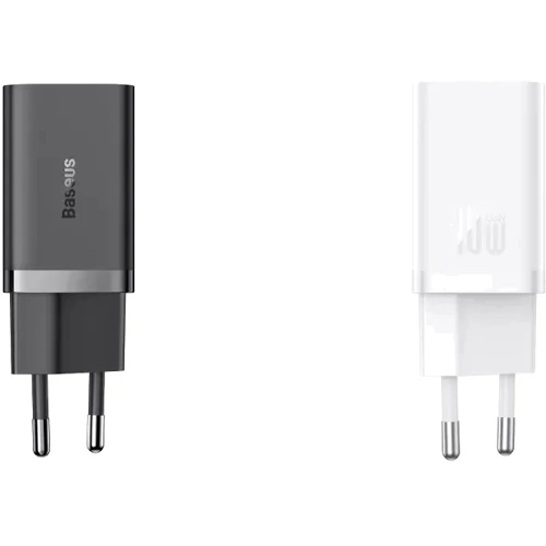 Зарядний пристрій Baseus Wall Charger 2xUSB-C GaN5 Pro 40W Black (CCGP180101): Кількість USB-портів 2