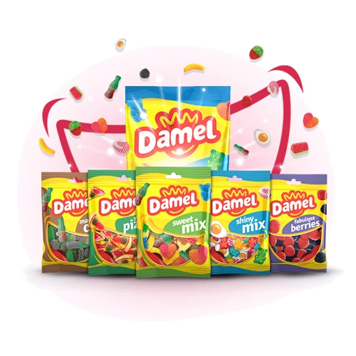 Жувальні Цукерки Damel Shinymix, 100 г (WT3615): Вага, г 100