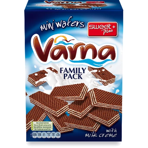 Мини-вафли Sweet Plus VARNA FAMILY с молочным кремом 260 г (1110324)