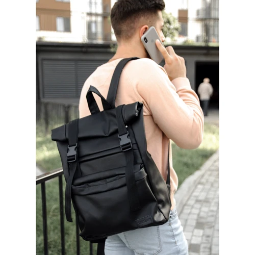 Мужской рюкзак Sambag RollTop 0SH2 черный (24231001m): Пол Мужской